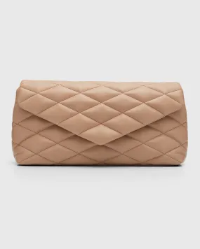 Sade Puffy Large YSL Clutch Bag in Quilted Smooth Leather