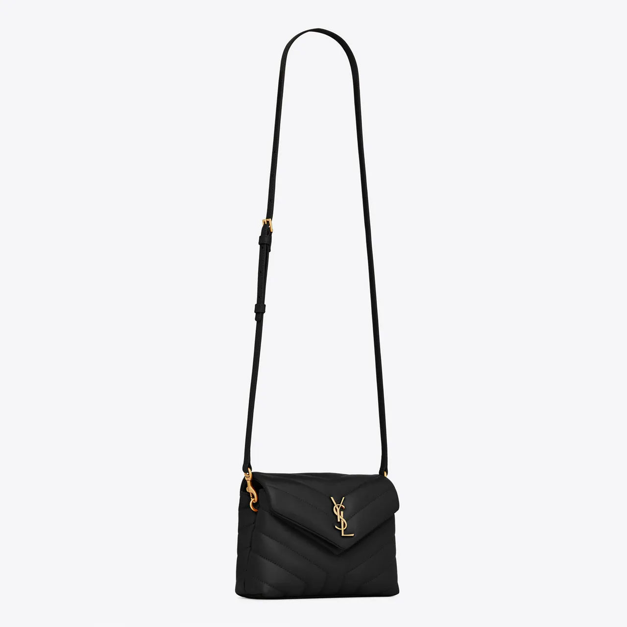 SAINT LAURENT Loulou Toy Quilted Leather Shoulder Bag - NERO