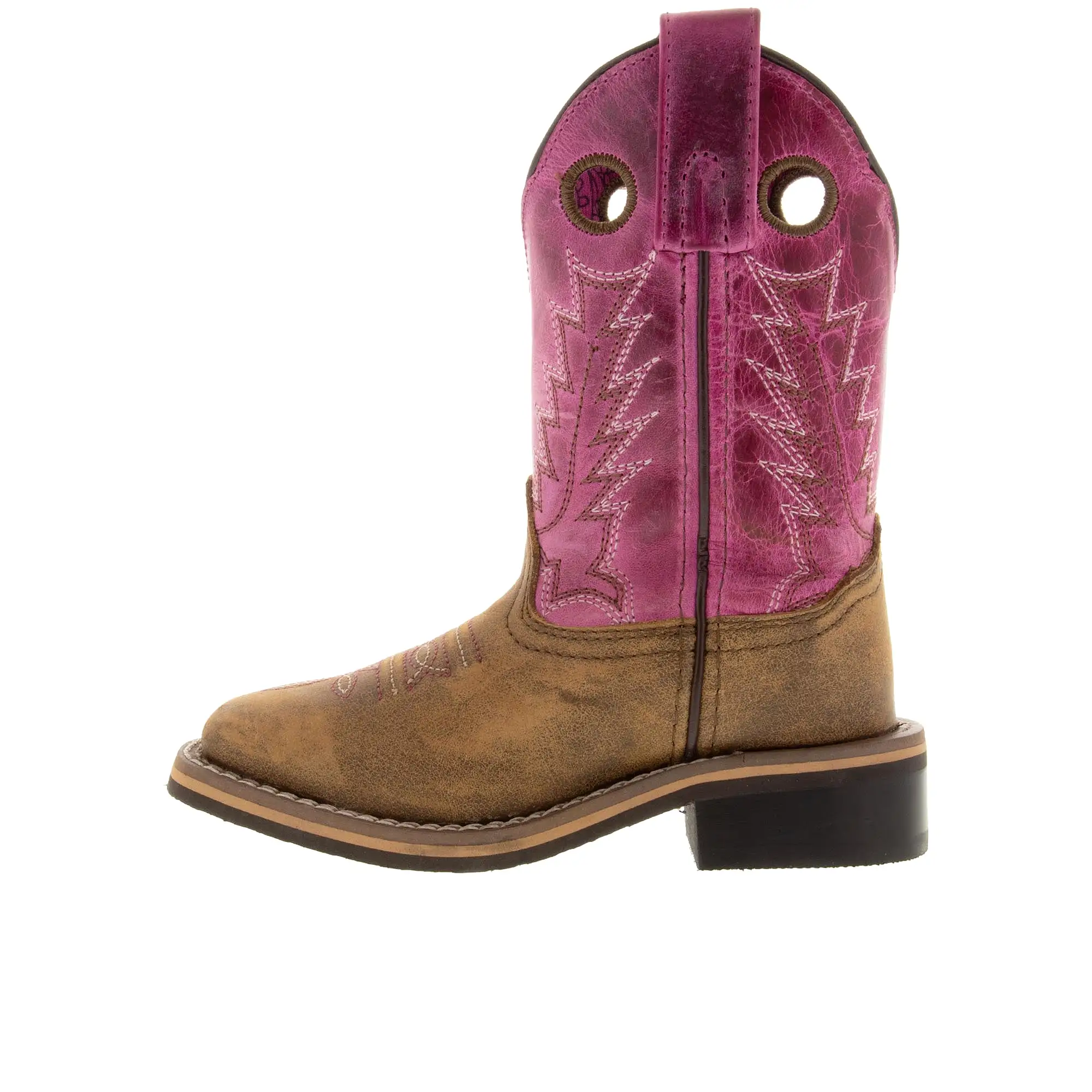 Smoky Mountain Boots Childrens Tracie Brown Distressed Pink Distress