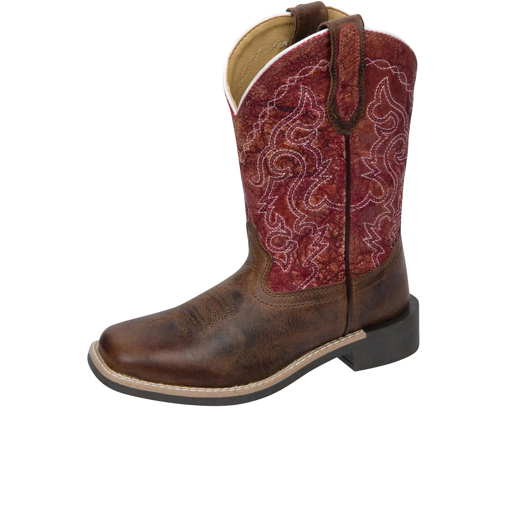 Smoky Mountain Boots Childrens Western Brown Burgandy