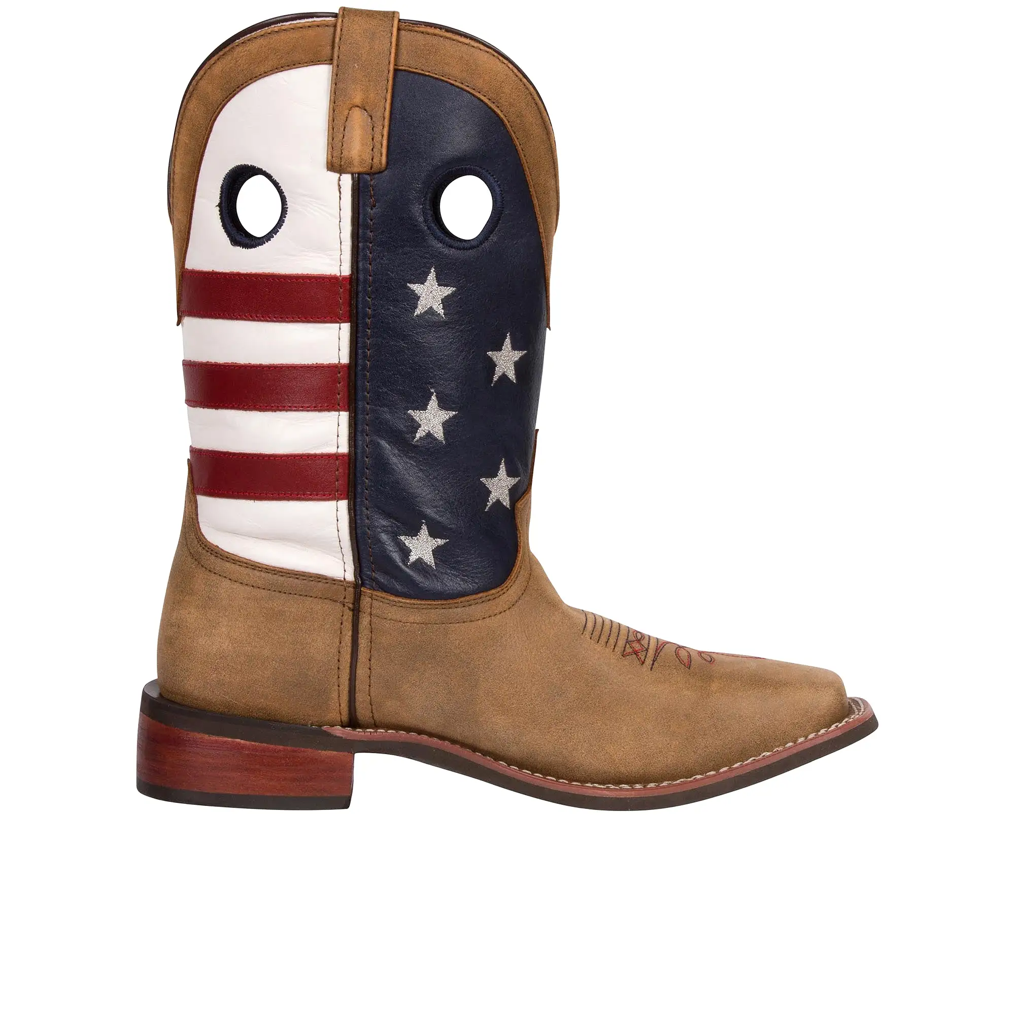 Smoky Mountain Boots Stars and Stripes Vintage Brown