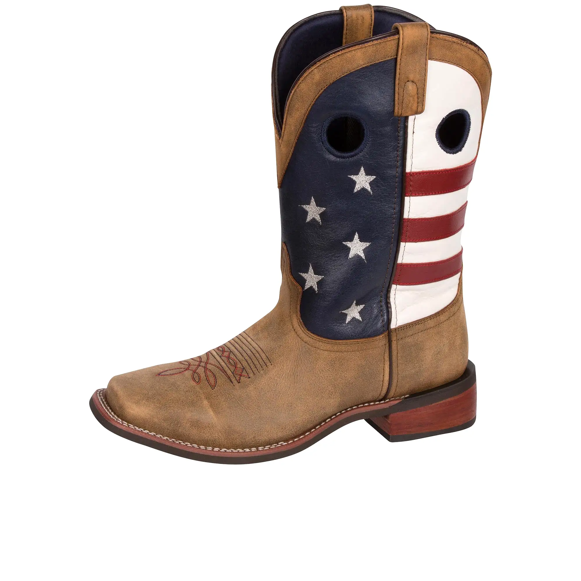 Smoky Mountain Boots Stars and Stripes Vintage Brown