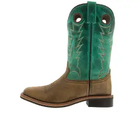 Smoky Mountain Boots Youth Jesse Square Brown Distressed Turquoise