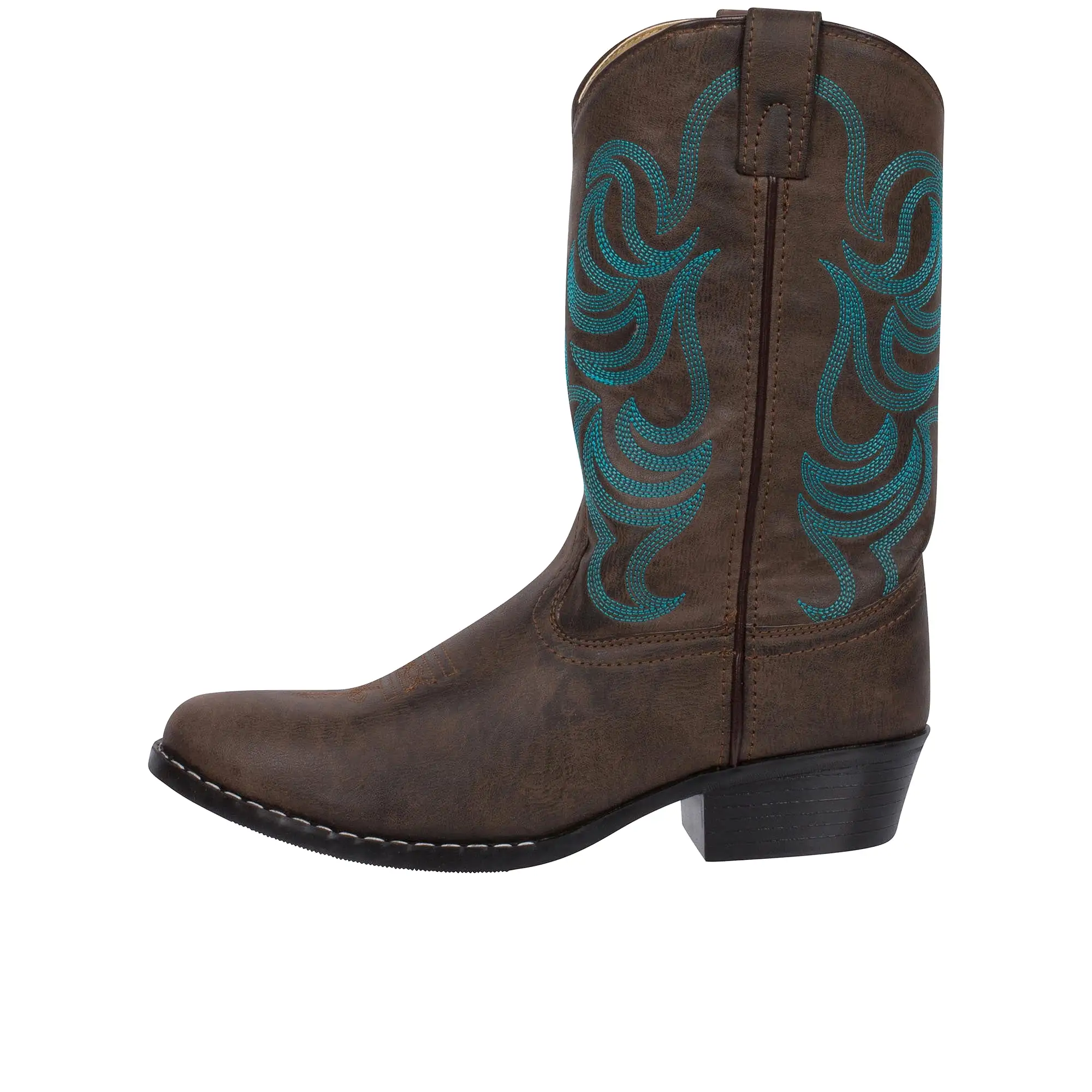 Smoky Mountain Boots Youth Monterey Western Brown Turquoise Stitch