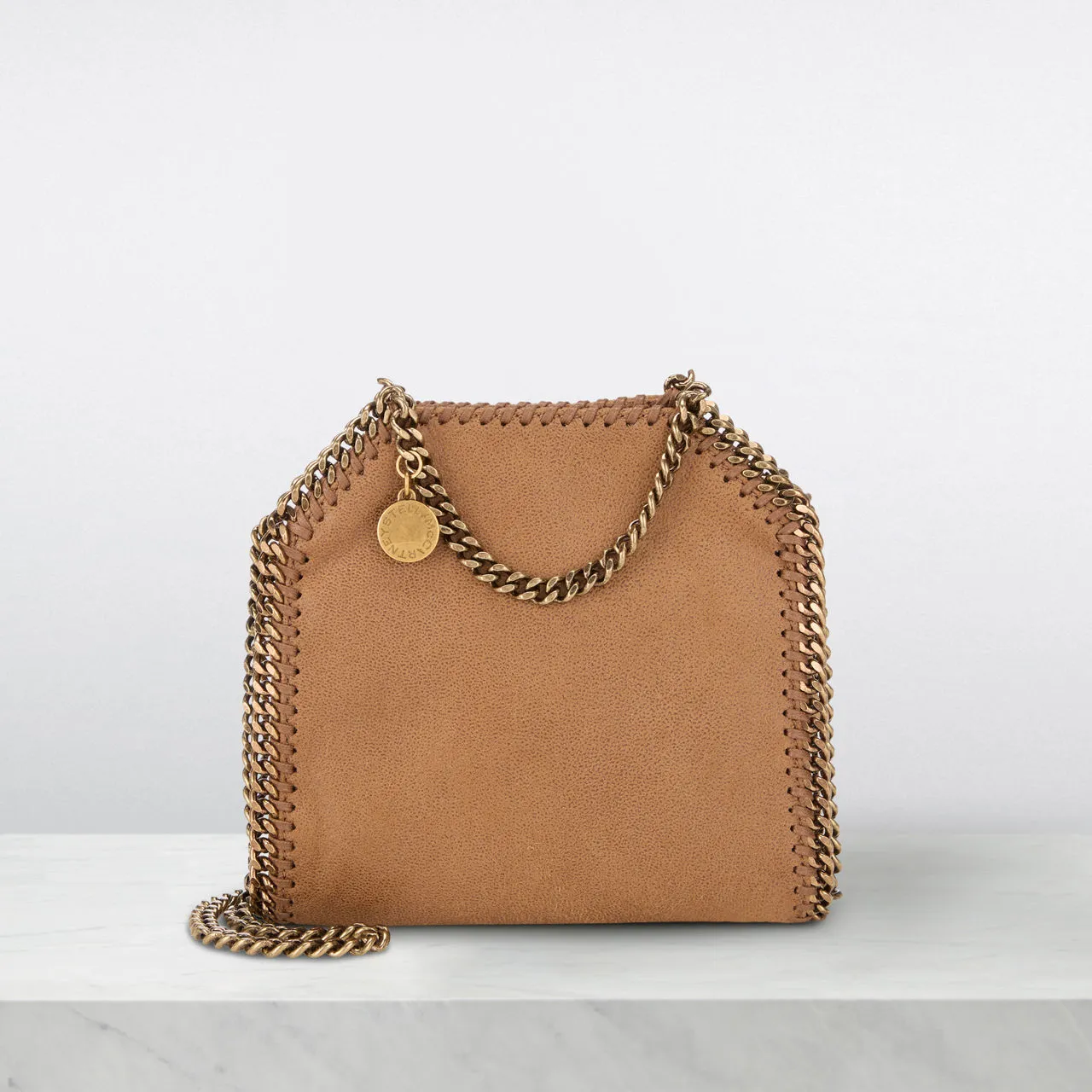 STELLA MCCARTNEY Falabella Tiny Antique Shoulder Bag - Pecan