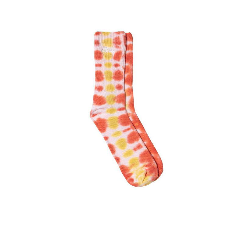 STUSSY BATIK DYE CREW SOCKS REDD 138714