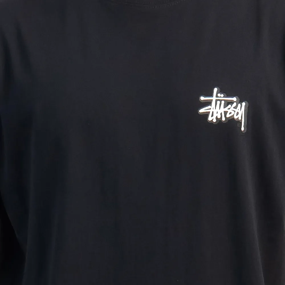 Stussy Solid Offset Graffiti Tee Black