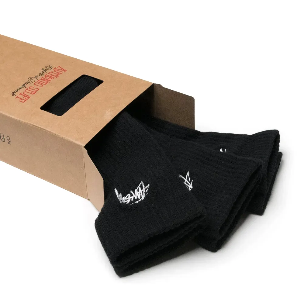 Stussy Stock Crew Pack (3 Pack) 'Black'