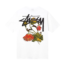 Stussy Withered Flower Tee 'White'