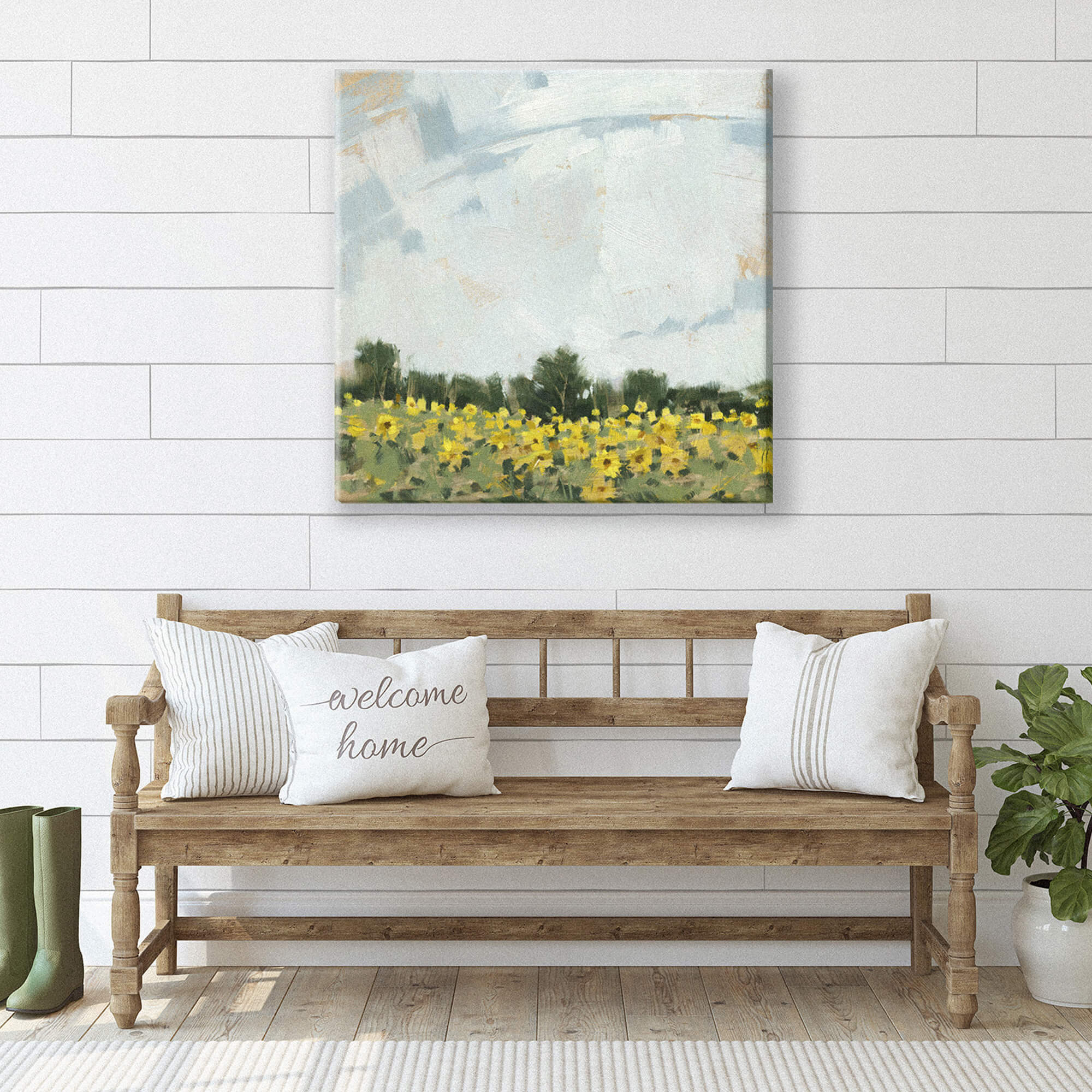 Sunflower Field Wall Decor