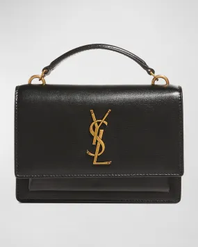 Sunset Medium YSL Top-Handle Crossbody Bag in Smooth Leather