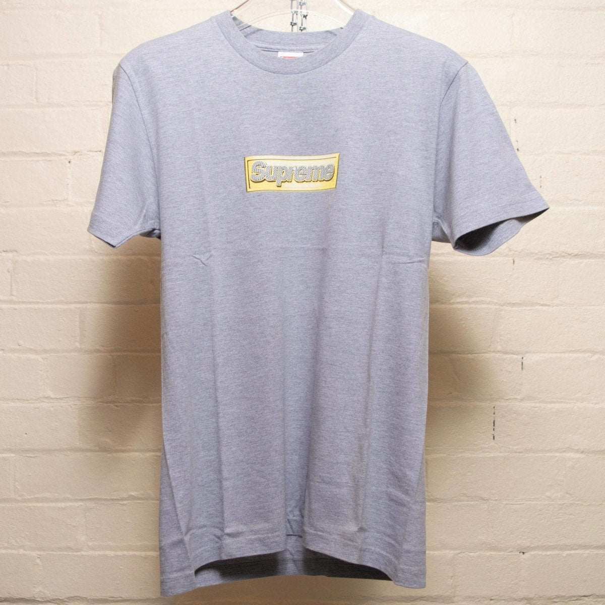 Supreme Bling Box Logo Tee Shirt Grey