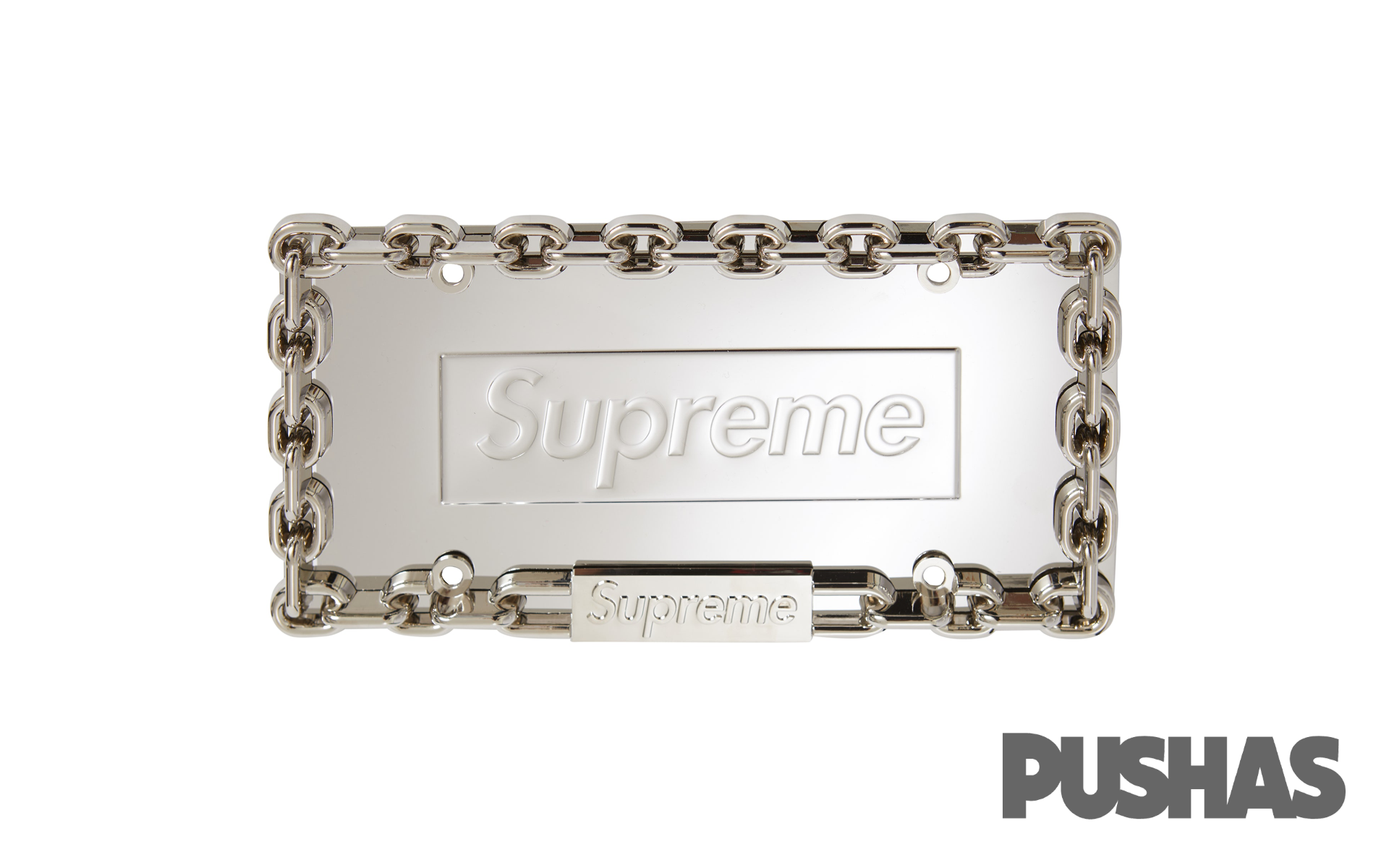 Supreme Chain License Plate Frame 'Silver' (2018)