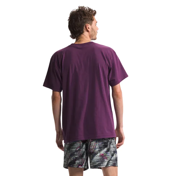 The North Face Men’s Short-Sleeve Evolution Box Fit Tee - Black Curran Purple