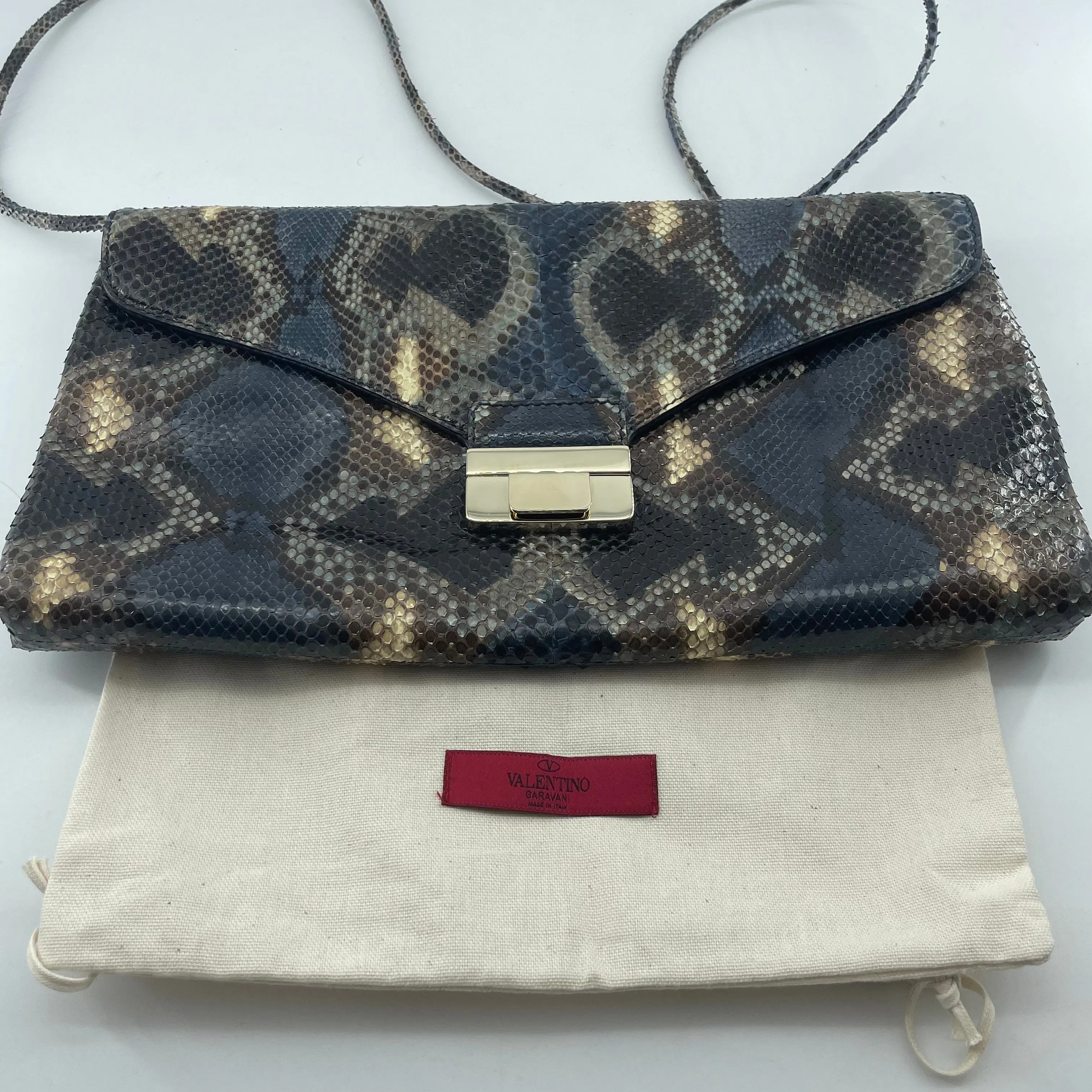 Valentino Snake Pattern Shoulder Bag