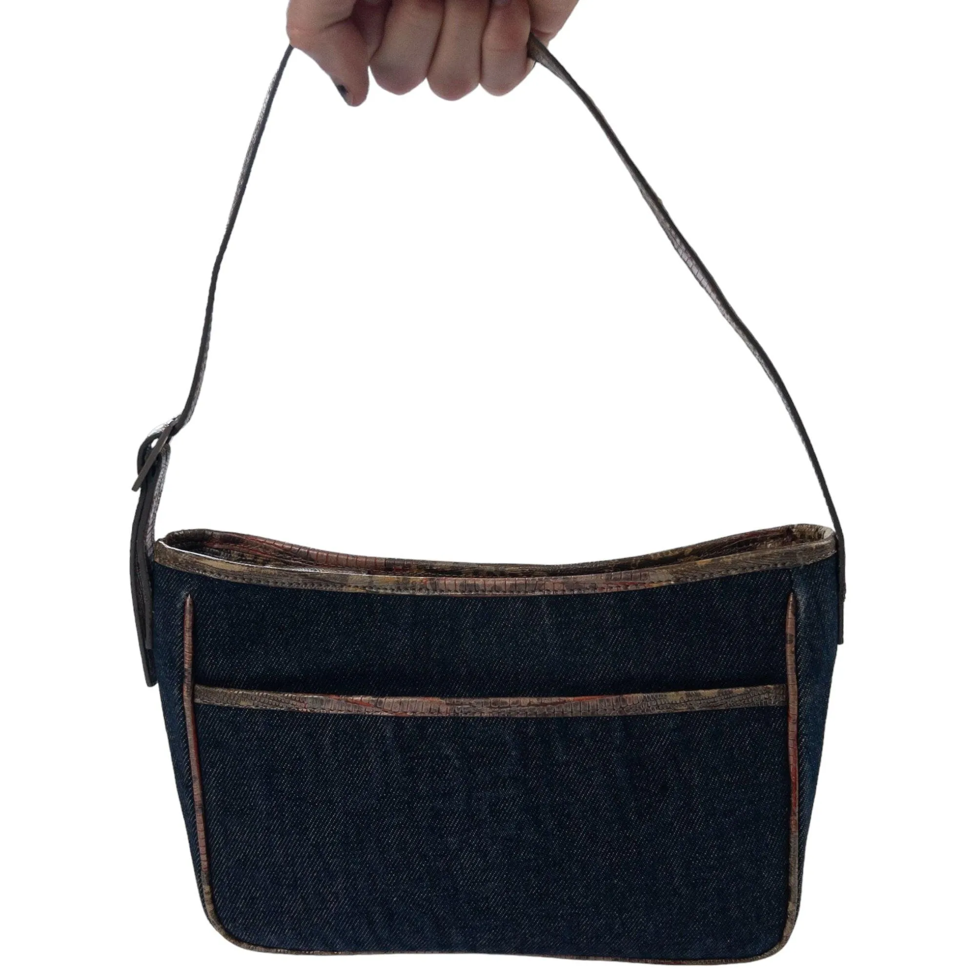 Vintage Fendissime Denim Shoulder Bag