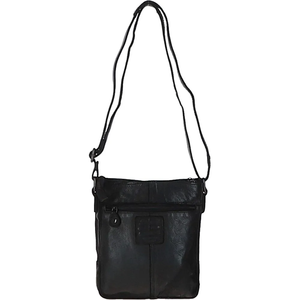 Vintage Woven Classic Leather Crossbody Bag Black :  D-76