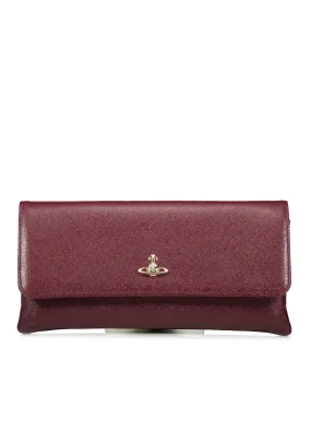 Vivienne Westwood Victoria Clutch Flap Bag - Burgundy