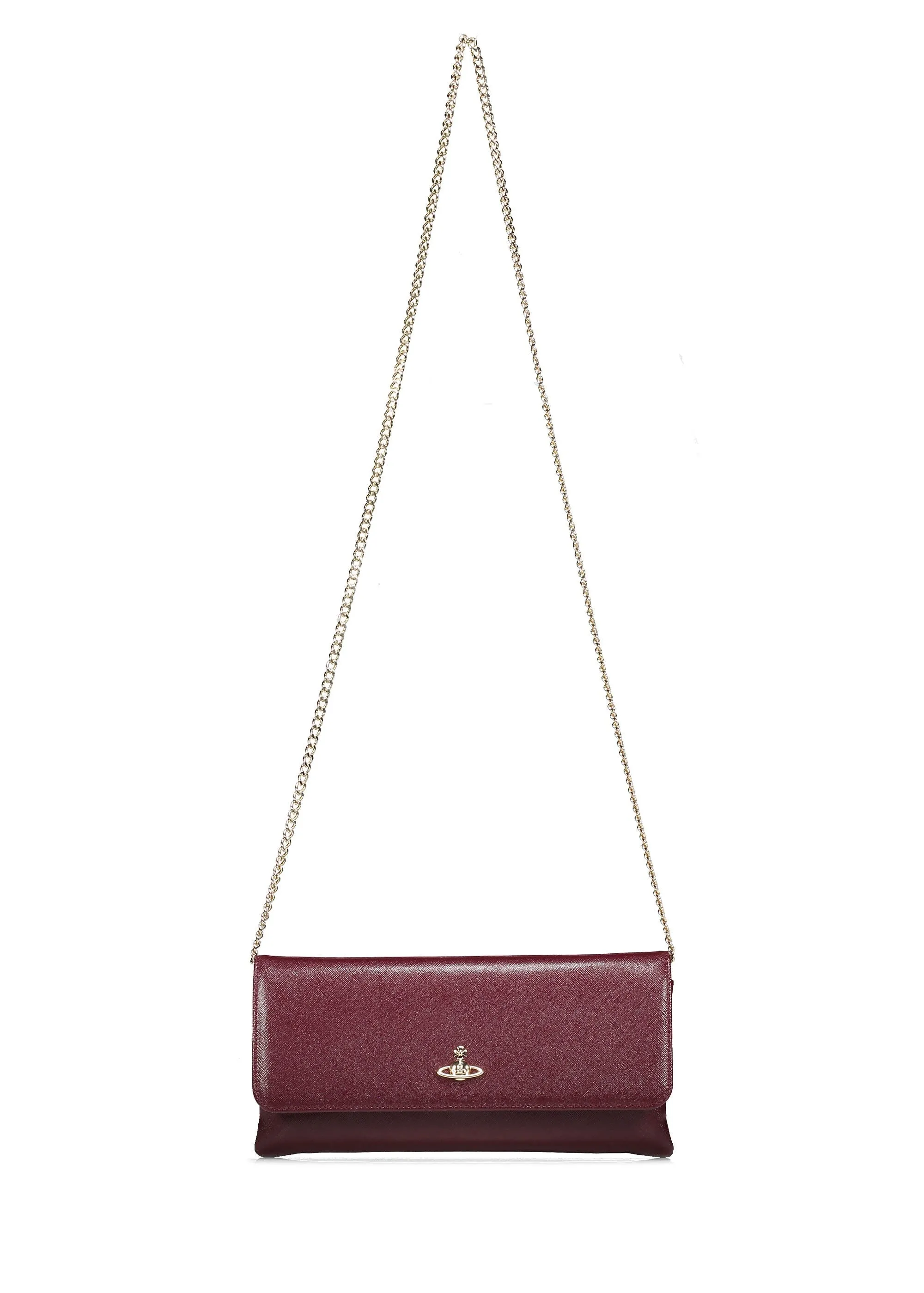 Vivienne Westwood Victoria Clutch Flap Bag - Burgundy